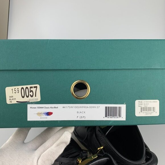 NIB Authentic BUSCEMI Women High-top Sneakers In black size 37/US 7 - Picture 8 of 9